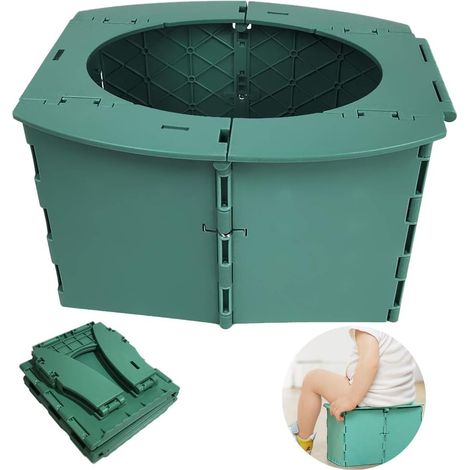 Toilette Pliante, Bleu, Siège D'entraînement Portatif pour Tout-Petit Pot de Voyage pour Enfants Siège de Bébé pour ExtérieurToilette De Camping (1/5)