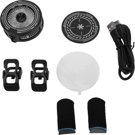 Ventilateur de refroidissement magnétique à clipser pour téléphones portables, fabriqué à partir de semi-conducteurs, avec lumière RGB pour téléphones et tablettes. (1/5)