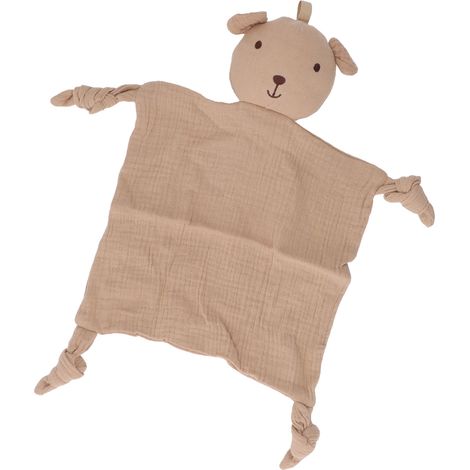Couverture de sécurité pour bébé en gaze de coton doux, séchage rapide et lavable, jouet de sécurité pour nouveau-né, kaki (1/5)