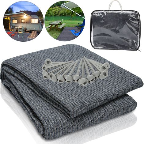 SWANEW Stuoia per tenda da campeggio, Stuoia per tenda da campeggio, Stuoia per tenda da campeggio, Telo da terra per caravan 250x550CM,Grigio
