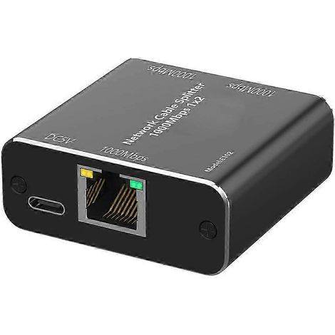 Adaptateur répartiteur Ethernet Gigabit RJ45 1 vers 2, répartiteur de câble réseau simple WHBYV (1/4)