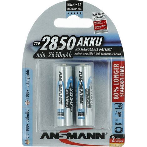 Ansmann HR06 Batteria ricaricabile Stilo (AA) NiMH 2650 mAh 1.2 V 2 pz.