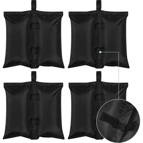 Woltu – Sacs de sable 4 pièces – Tissu Oxford 420D imperméable – Charge maximale 7 kg – Dimensions 37x41.5 cm – Idéal pour tonnelles et parasols