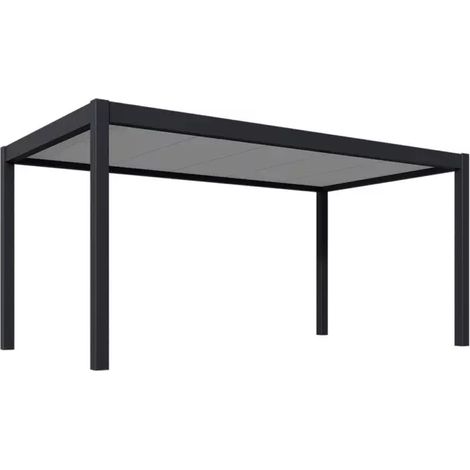 tettoia auto singola ombréa in alluminio antracite 300x507,5x255 cm (1/4)
