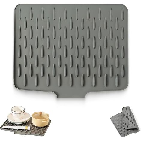 1 Tapis Egouttoir Vaisselle,Silicone,Antidérapant,Résistant Chaleur,Cuisine