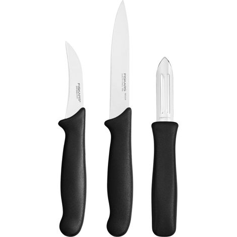 Juego de 3 cuchillos peladores esenciales de Fiskars