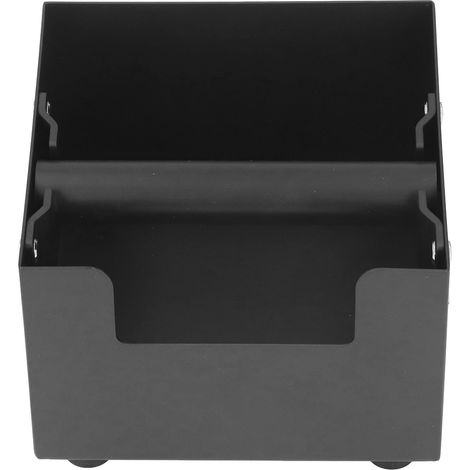 Boîte à marc de café, poubelle à déchets moulus, en acier inoxydable, type tiroir, petite carrée, noire. (1/5)