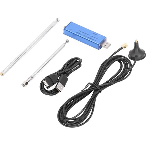 Software-Defined Radio Receiver Kit (DAB/FM-SDR-Empfänger) mit Antenne und Buchse (25–1760 MHz)
