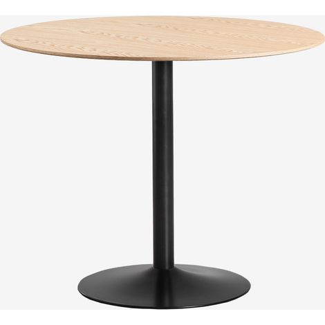 Mesa de comedor redonda en MDF y hierro Yvetta SKLUM             