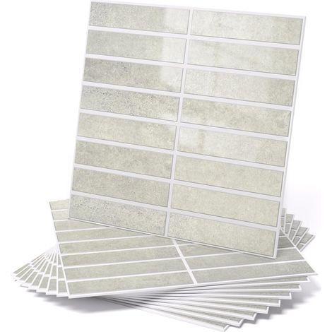 Carrelage Mural 3D Autocollant 30×30 cm, PVC Imperméable avec Film Aluminium, Épaisseur 1,5 mm, Cuisine (1/5)
