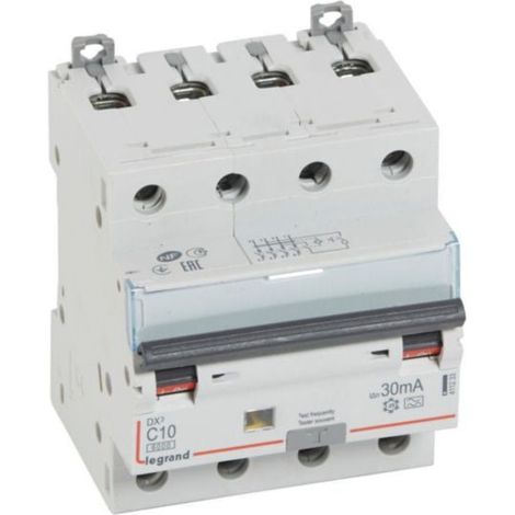 Disjoncteur Différentiel DX3 4P Courbe C 10A 30mA 10kA - LEG411233