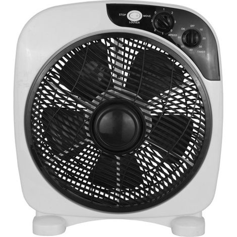 Ventilador Sobremesa Borja Blanco/Negro 45W Temporizador (1/2)