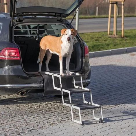 Trixie Escalera plegable gris negro para perro
