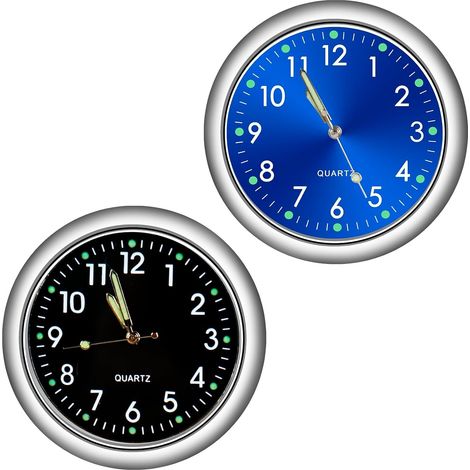 Orologio in miniatura per auto - cruscotto - piccolo orologio luminoso - orologio con lancette normali - piccola decorazione portatile - orologio per giovani motociclisti - orologio da polso - adatto (1/5)