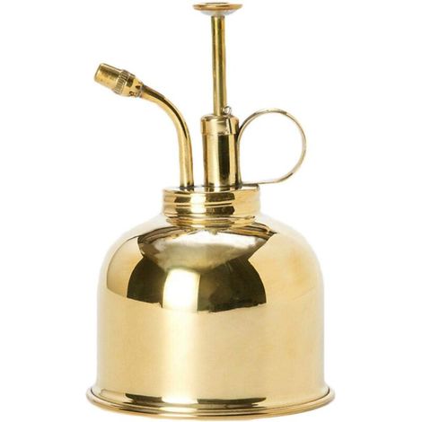 Vaporisateur Plante,Brumisateur D'eau Premium Classique Intérieur Vintage, Pulvérisateur De Plantes Décoratives Avec Pompe, Citrouille Pour Plantes Aériennes, Orchidées Et Plus - Laiton Poli (Or) (1/5)
