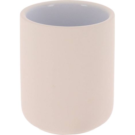 Becher aus steinzeug mit rubber-effekt 300 ml - elfenbein - Tendance