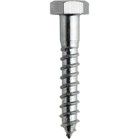 Barcelona Hex Head Wood Screws Pack of 50 M8x50mm Zinc Plated Steel Hex Head Wood Screws Wood screws for wood fasteners, wood post brackets, wood dowels, wood panels, wood gates