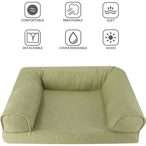 Hundebett, Hundesofa, weiches und waschbares Kissen mit rutschfester Unterseite für mittelgroße und große Hunde (1/4)