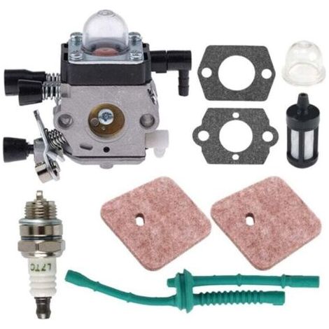 BARKBUSTERS Carburateur pour Stihl Débroussailleuse FS38 FS45 FS55, Kit de Carbu avec Joints, Tuyau, Bougie d'allumage, Filtre à Air et Filtres à Essence (1/5)