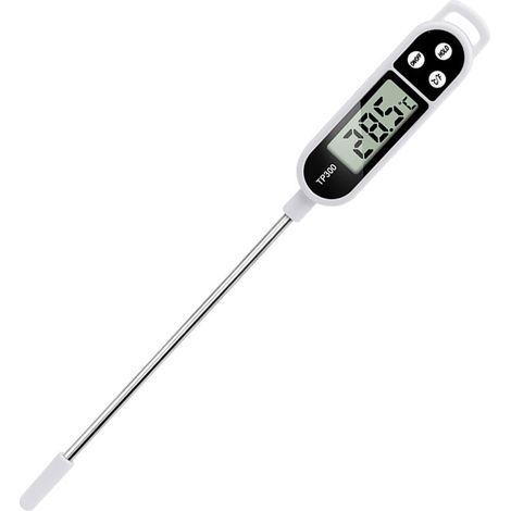 Lntyq Thermometre cuisine accessoire termometre cuison,thermomètre sonde thermometre barbecue 5Secondes LCD Ecran Thermomètre pour Patisserie BBQ Lait à Viande Culinaire