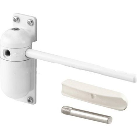 Mini-Türschließer aus Metall, diskret, geräuschlos, federbelastet, automatisch, weiß, für Wohnräume (1/2)
