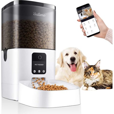 4L Elektronischer Futterautomat Futterspender Automatischer mit WiFi-Webcam Programmierbarer Wechselstrom- / Batterieadapter (1/5)
