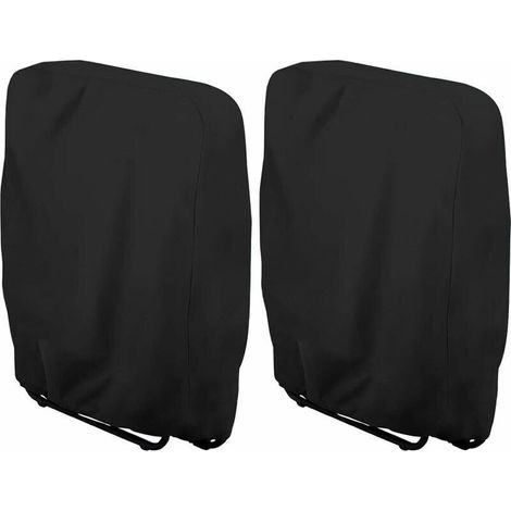 Housse De Chaise Longue Pliante, 2 Pièces Housse De Protection Pour Chaise Longue Pliante, Housse Transat Jardin Imperméable, Housse Relax Jardin Pour Fauteuil Relax, W71×H110cm (Noir) (1/4)