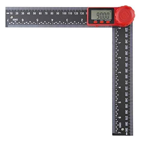 Rapporteur numérique Angle d'affichage numérique 2 en 1 avec écran LCD, mesure d'angle à 360 °, règle de rapporteur pour menuiserie, travaux de construction (1/5)