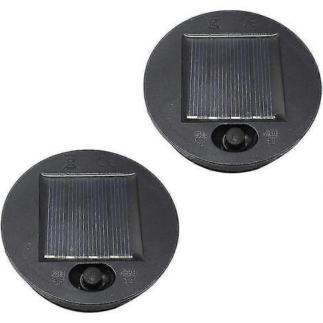 Lot de 2 lampes solaires de rechange, panneau LED solaire de qualité supérieure, couvercle de lanterne (1/4)