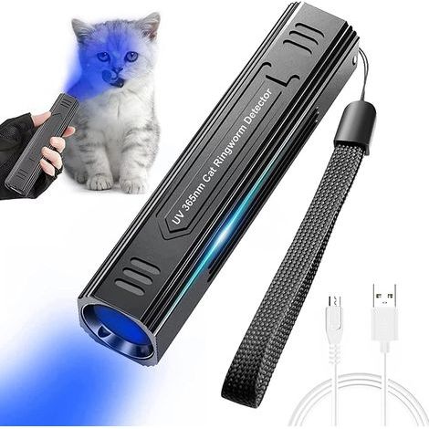 Lampe torche à lumière noire pour chien, détecteur professionnel d'agents fluorescents et d'urine d'animaux domestiques. (1/3)