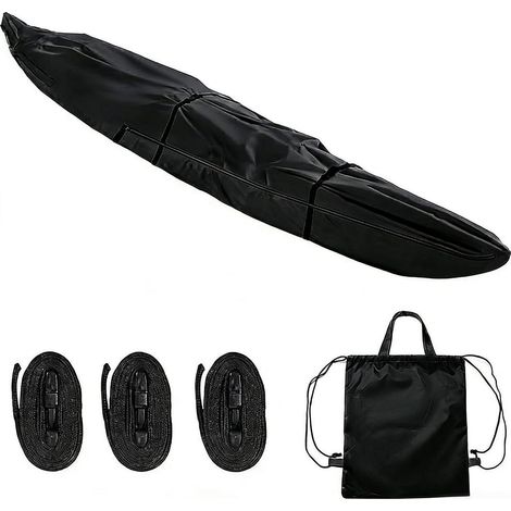 Kajak Abdeckung Vollabdeckung 400x76cm Wasserdicht UV-Beständig 420D Polyester (1/5)