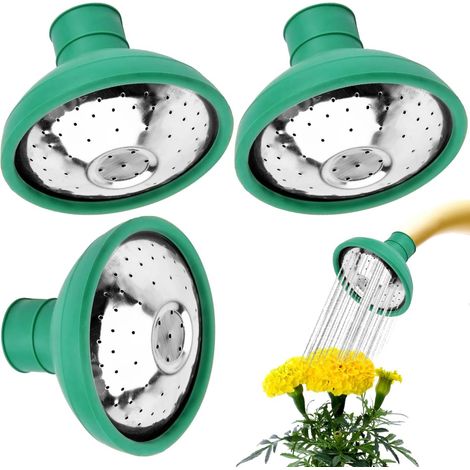 Set da 3 pezzi con bollitore universale - bollitore - ugelli di ricambio - soffione doccia da giardino compatibile con la maggior parte dei bollitori da giardino (verde)