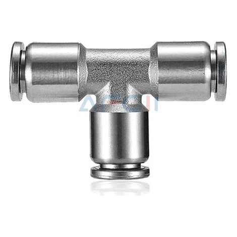 Raccord de tuyau pneumatique en acier inoxydable 304 (PE-4MM) 14/16 mm, raccord rapide en métal de qualité, haute pression et haute température. (1/5)