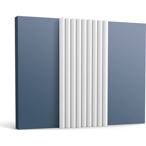 3d revestimiento mural Orac Decor WX218 FLUTE XL Panel de pared Panel acustico Elemento decorativo Moldura para pared Perfil de estuco Moldura decorativa diseño moderno blanco 2 m (1/5)