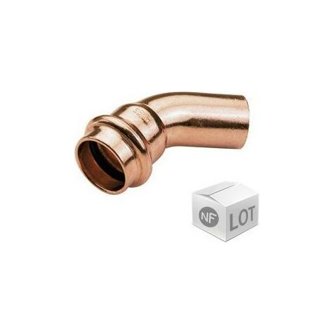 IBP BÄNNINGER - RACCORD CUIVRE À SERTIR - LOT DE RACCORD CUIVRE À SERTIR - 10 COURBES 45° MÂLE/FEMELLE Ø22 CONEX P5040 02200000 (1/3)