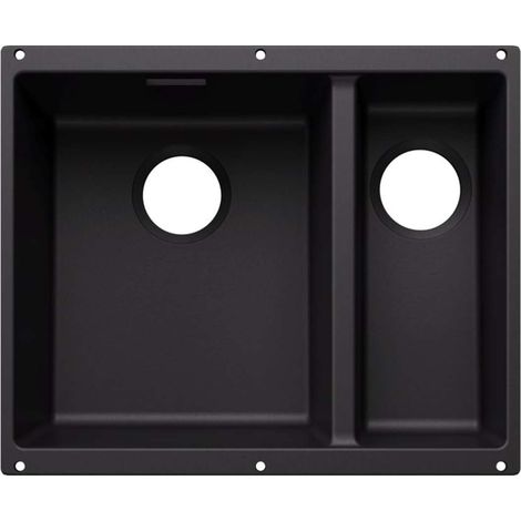 Blanco Subline 340/160 - Lavello in silgranit, 56x46 cm, vasca a sinistra, nero 527818 (1/2)