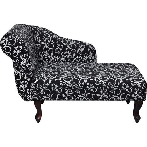 Chaise longue Transat Bain de soleil Noir et blanc Tissu (1/5)
