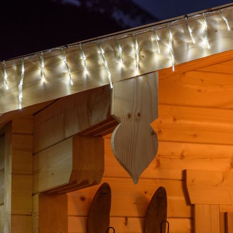 Tenda luminosa cavo Trasparente 550 led uso interno ed esterno luce fredda 11 x h 0,12 mt (1/4)