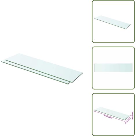 Estantería para pared - vidaXL Estantes 2 unidades panel de vidrio transparente 60x12 cm - Estantería de cristal templado