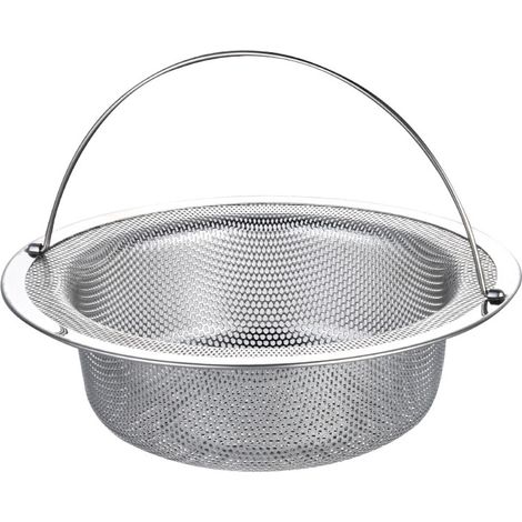 Panier-filtre d'évier de 110 mm, en acier inoxydable, pour cuisine. (1/5)