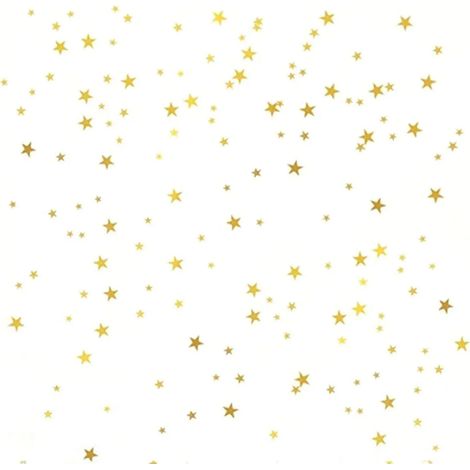 Tatuaje de pared de estrella dorada (130 pegatinas) patrón de estrella pegatina de pared DIY extraíble decoración del hogar vinilo metálico lunares decoración de pared pegatina para bebé niños habitac (1/5)