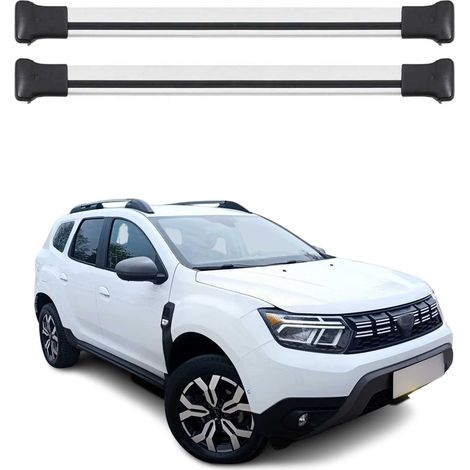 OMAC Barres de toit en aluminium pour Dacia Duster mk3 2024-2026 – TÜV / DIN 75302:2019 – Charge max 75 kg – 2 barres Argent (1/4)