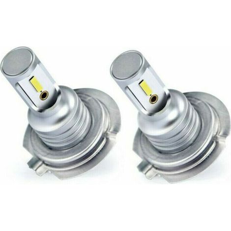 Bombilla LED H7, 1000 lm, 6000 K, bombilla LED blanca extremadamente brillante para faros delanteros, impermeable IP68, kit de conversión plug-and-play todo en uno, 2 bombillas H7, 13. (1/5)