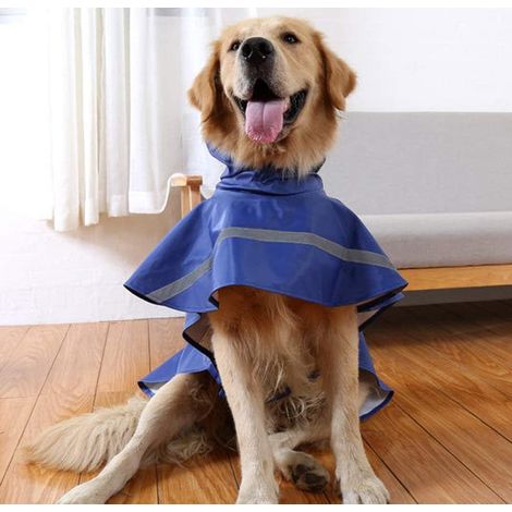 Imperméable ajustable pour chien avec capuche et réflecteurs de chaleur (1/4)