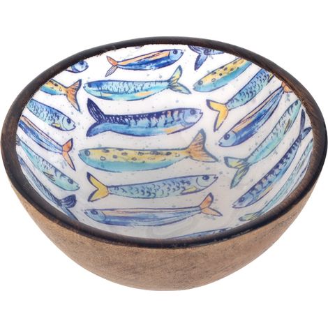 Signes Grimalt Cuenco Bol Novedad  Cuenco Peces S Novedad Marrón 15x15x8cm 38989 (1/3)