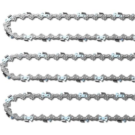 Chaîne de tronçonneuse 3pcs 30 cm 3/8' 46 maillons 1,1 mm – Faible rebond pour coupe nette – Compatible Dolmar, Makita (1/5)