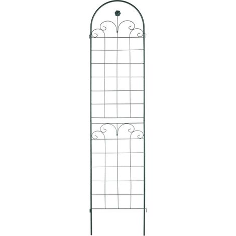 Set di 2 griglie per piante decorative da giardino 220 x 50 x 15 cm in metallo verde scuro 130012017