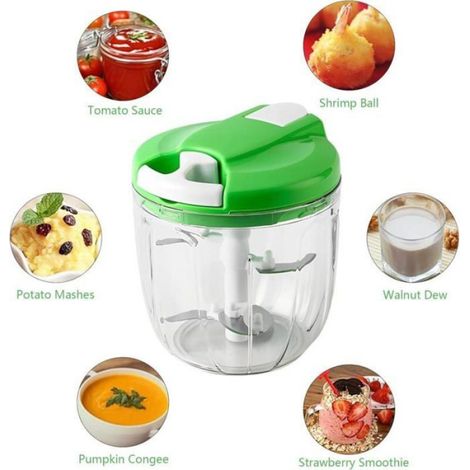 Hachoir Manuel - 900 ml - Lames Inox - Verrou De Sécurité - 1 Pièce (1/4)