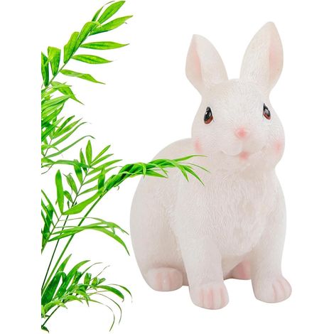 Statue De Lapins pour Jardin Figurine Lapin Réaliste Lumières LED  Statue D'Extérieur Pour Jardin Pour Terrasse Porche Paysage Chemin Pelouse Maison Entrée Garage Sol Jardin (1/5)