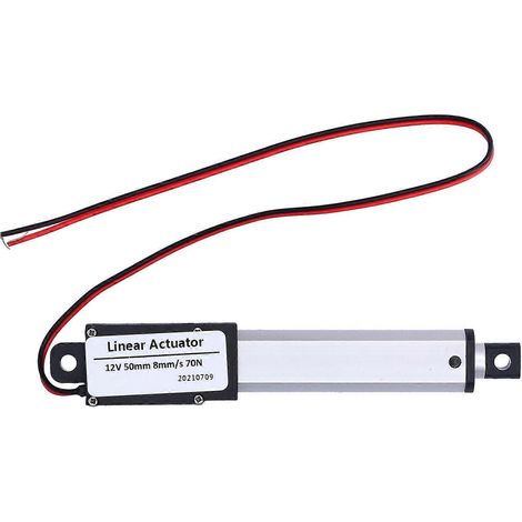 Linearantrieb 50 mm Hub, 12 V DC, geräuscharm, interner Endschalter, Mini-Linearantrieb für A